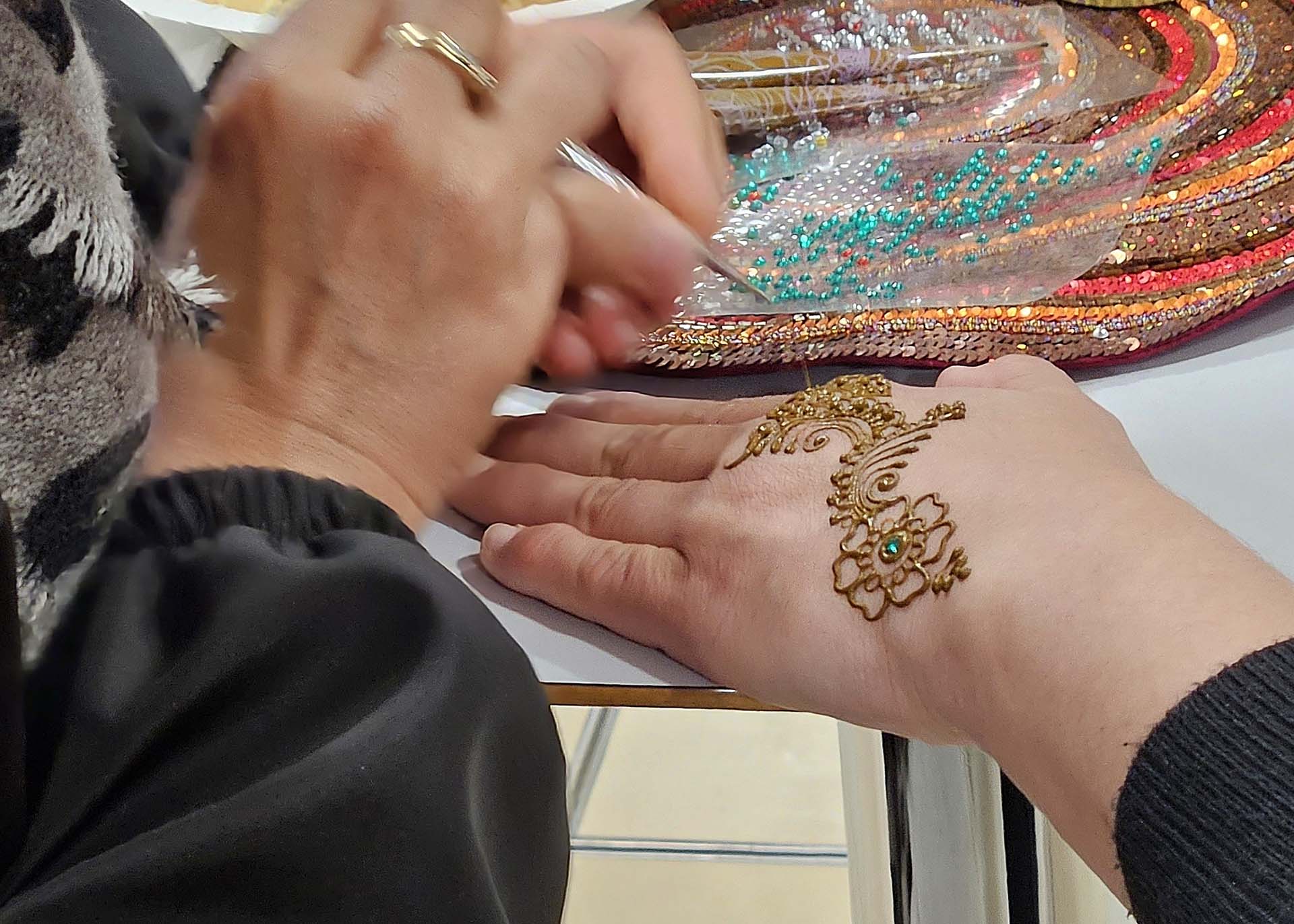 Hand decoration at College of Sanctuary event