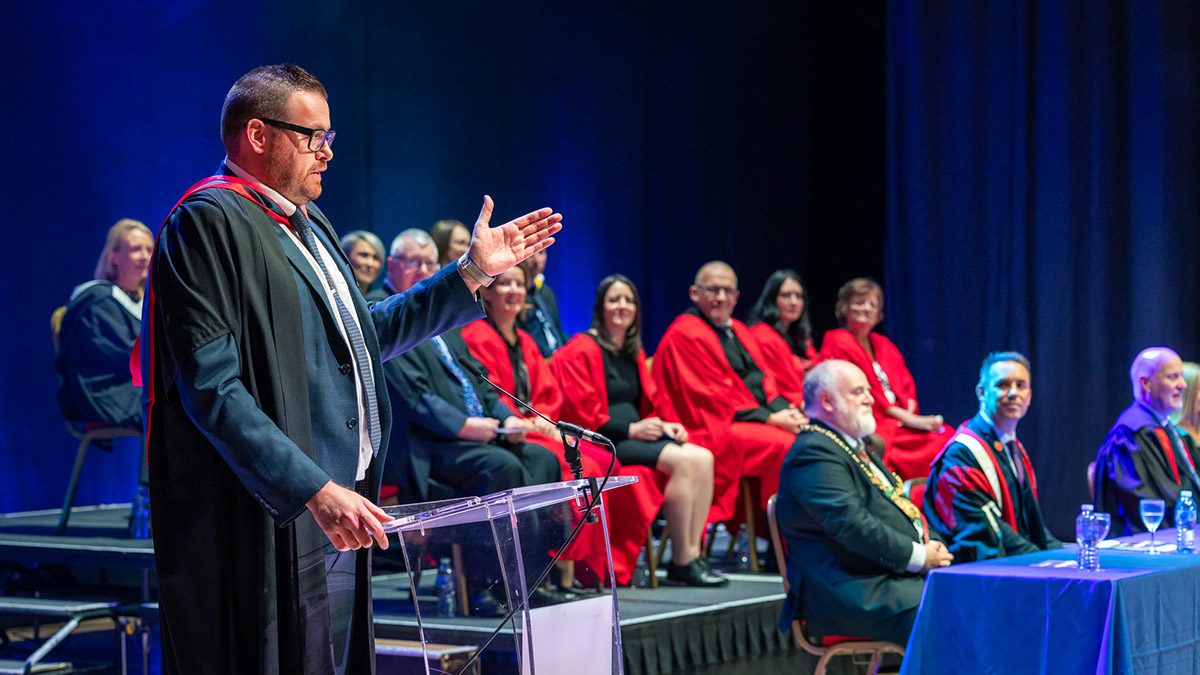 David Hamilton at 2025 graduation