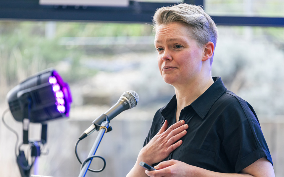 Dungeons and Dragons Summit event speaker on stage