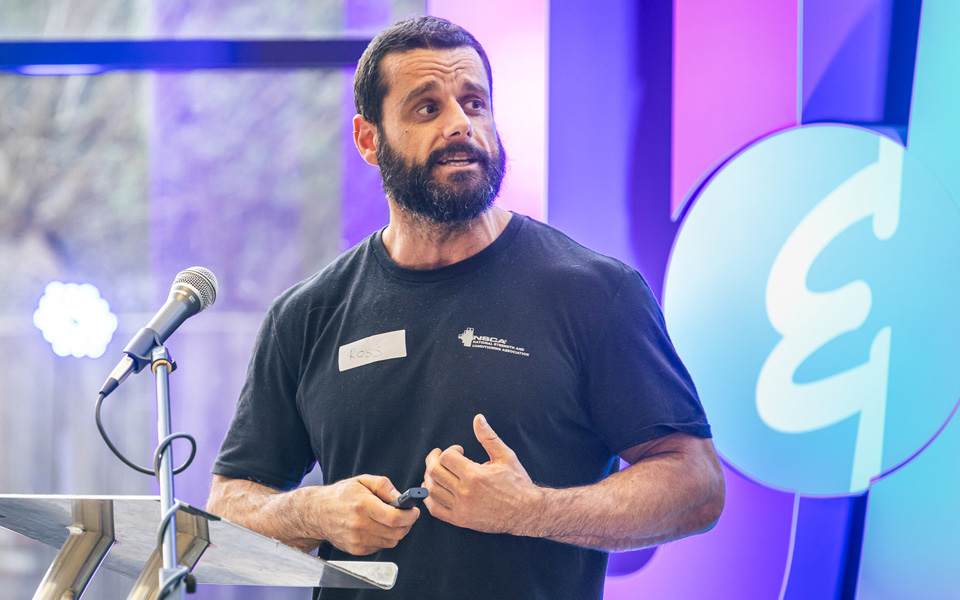 Dungeons and Dragons summit event speaker on stage